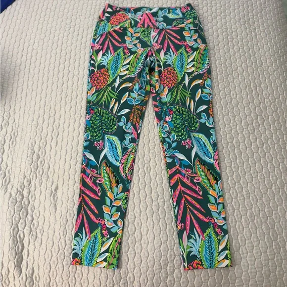 Lilly Pulitzer Women's UPF 50+ Luxletic Sunshine Jungle 28" Corso Size 4 NWOT - Picture 4 of 8